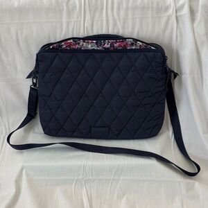 Vera Bradley Dark Blue Quilted Laptop Bag